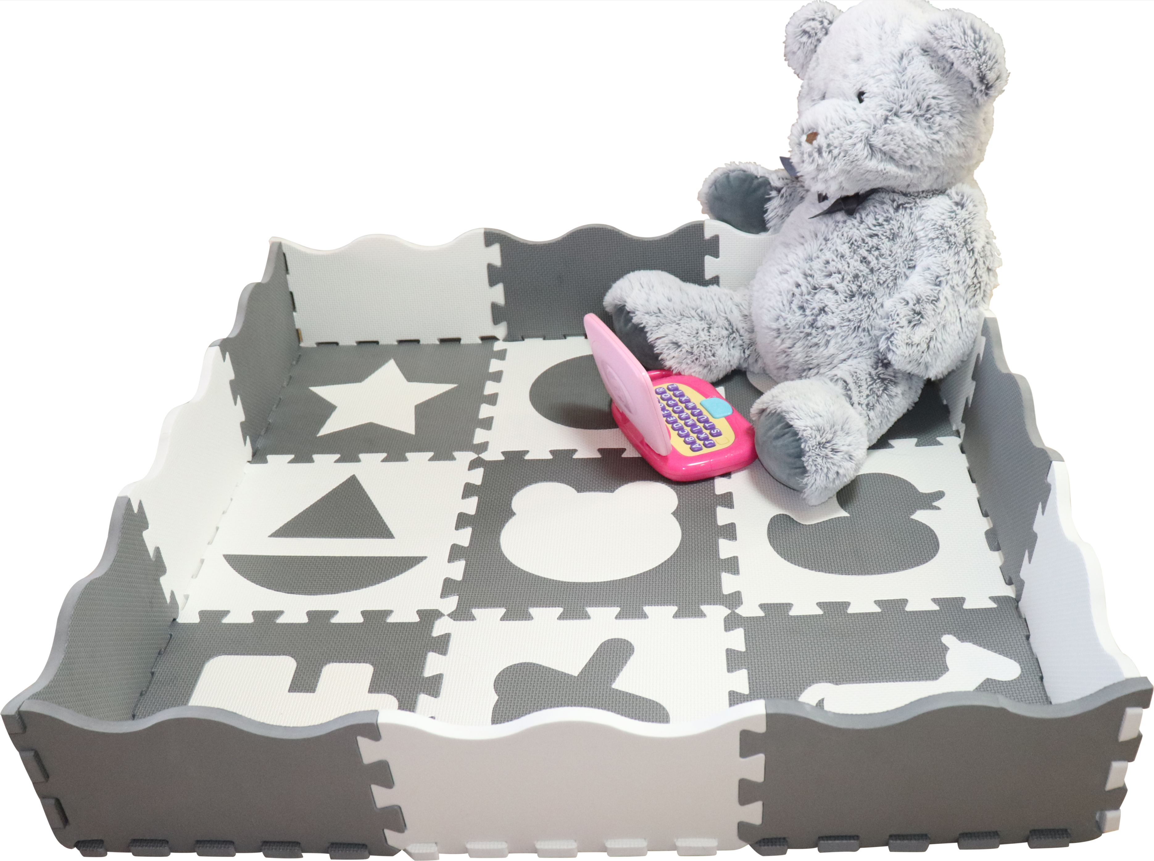 Non-Toxic Foam Play Mat - Pink Purple & White – Wee Giggles